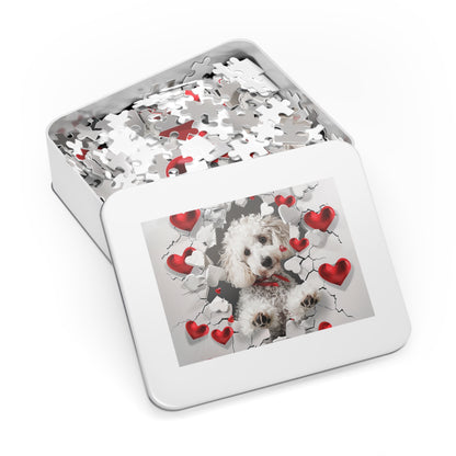 Valentine's Breakout Poodle Jigsaw Puzzle (30, 110, 252, 500,1000-Piece)