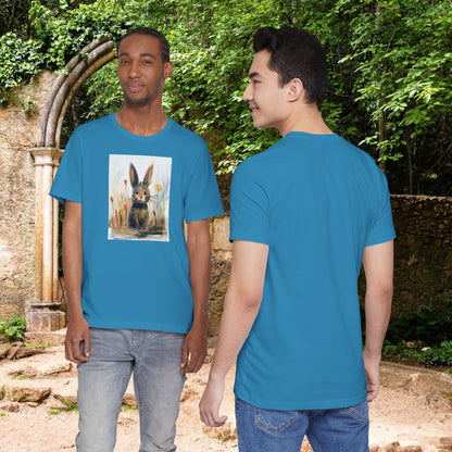Child's Drawing of a Bunny Rabbit   Unisex Jersey Short Sleeve Tee