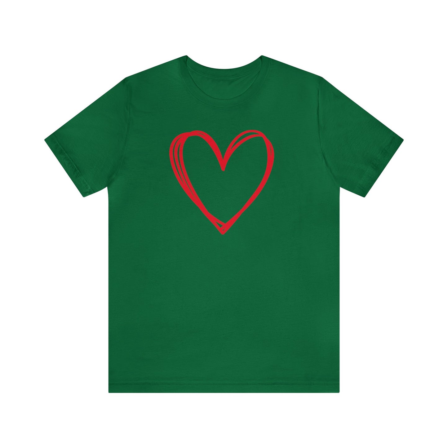 Hand-drawn Heart  Unisex Jersey Short Sleeve Tee