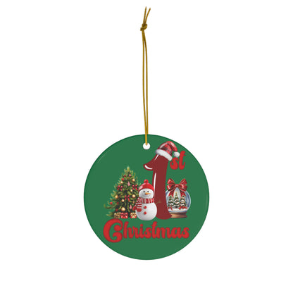 Babies 1st Christmas  Ceramic Ornament