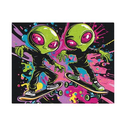 Skateboarding Aliens Jigsaw Puzzle (30, 110, 252, 500,1000-Piece)