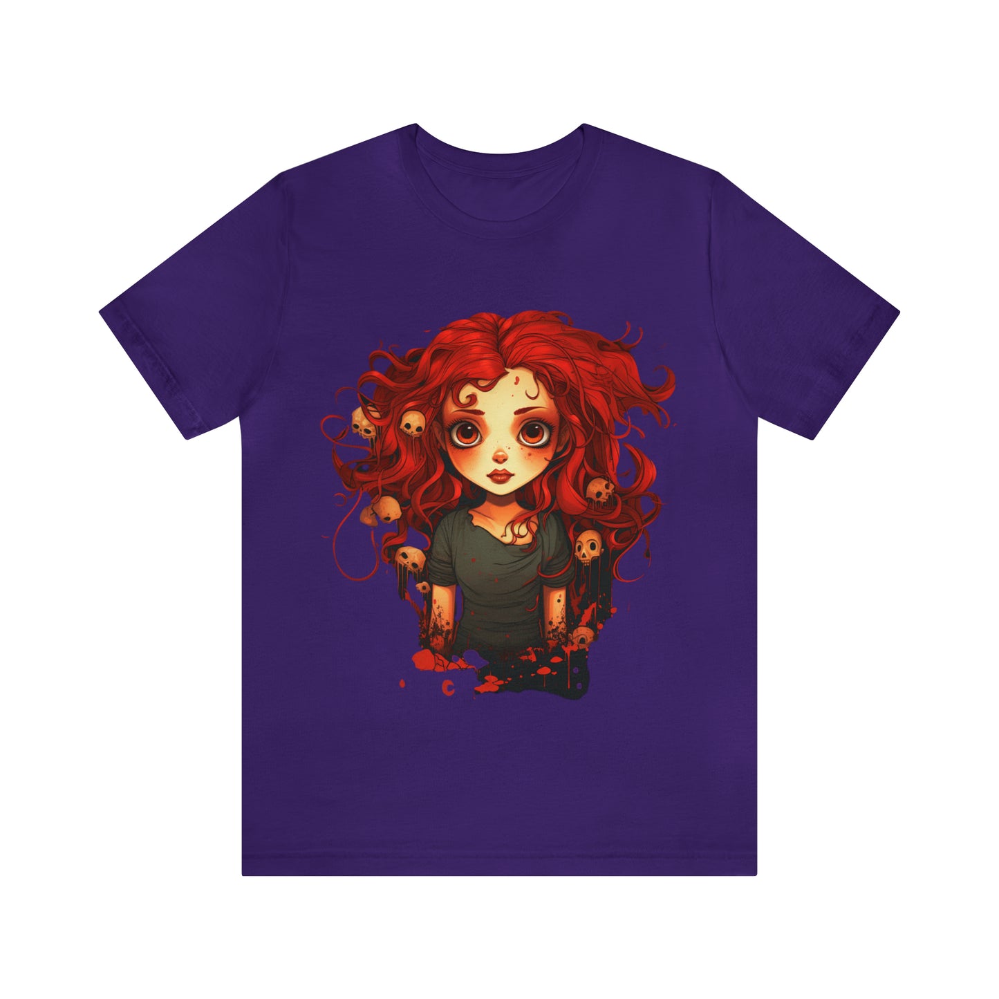 Creepy Doll Halloween Unisex Jersey Short Sleeve Tee