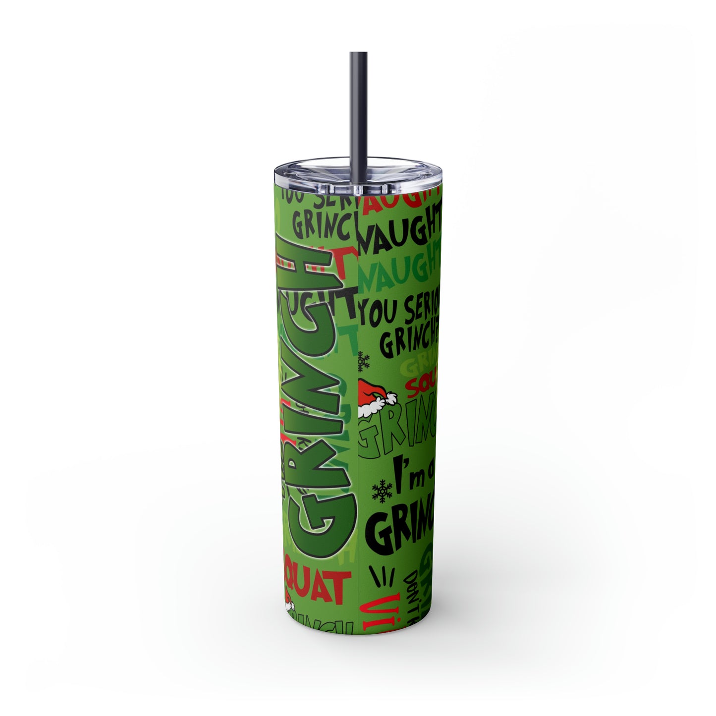 Mr. Grinch  Skinny Tumbler with Straw, 20oz