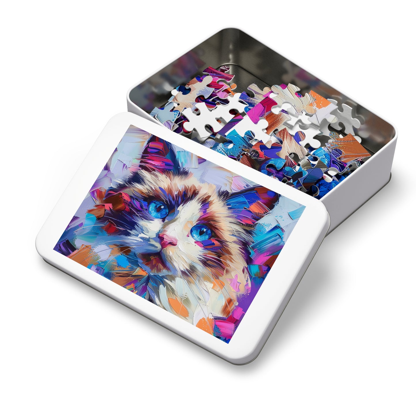 Cat Oil Painting Jigsaw Puzzle (30, 110, 252, 500,1000-Piece)