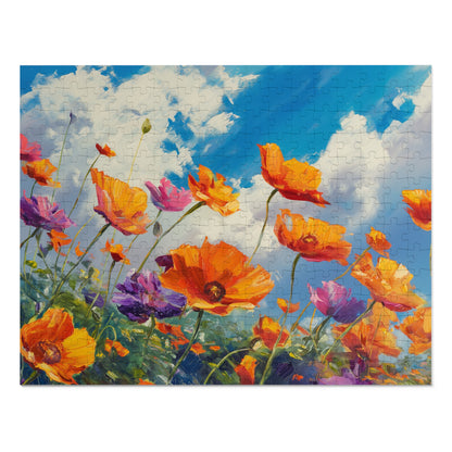 Field of California Poppies  Jigsaw Puzzle (30, 110, 252, 500,1000-Piece)