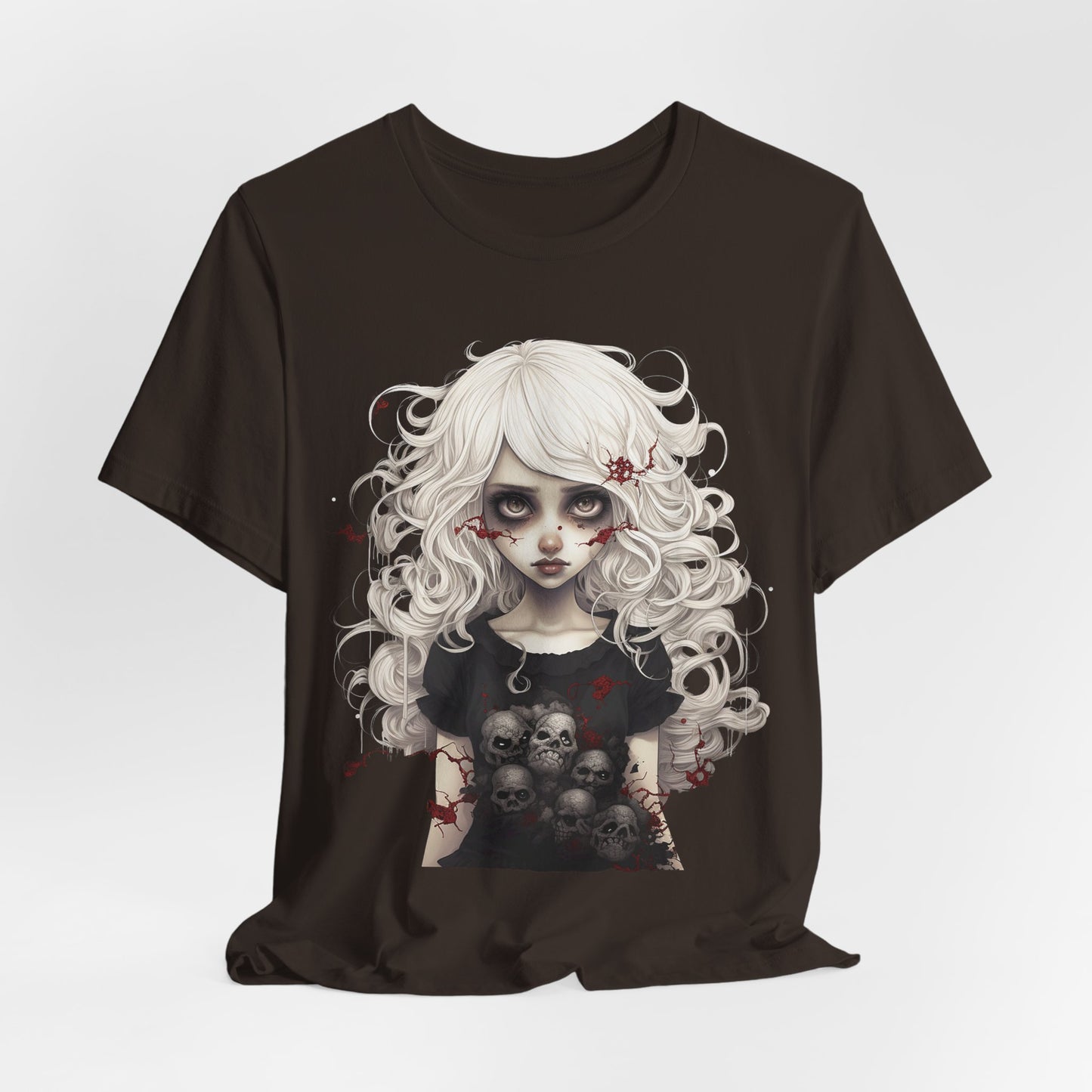 Creepy Doll Halloween Unisex Jersey Short Sleeve Tee
