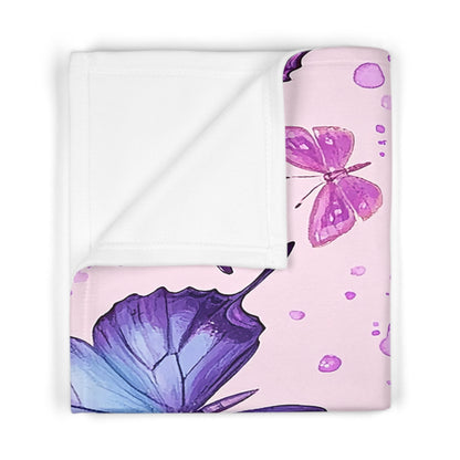 Lilly Grace Soft Fleece Baby Blanket with Butterfly Design