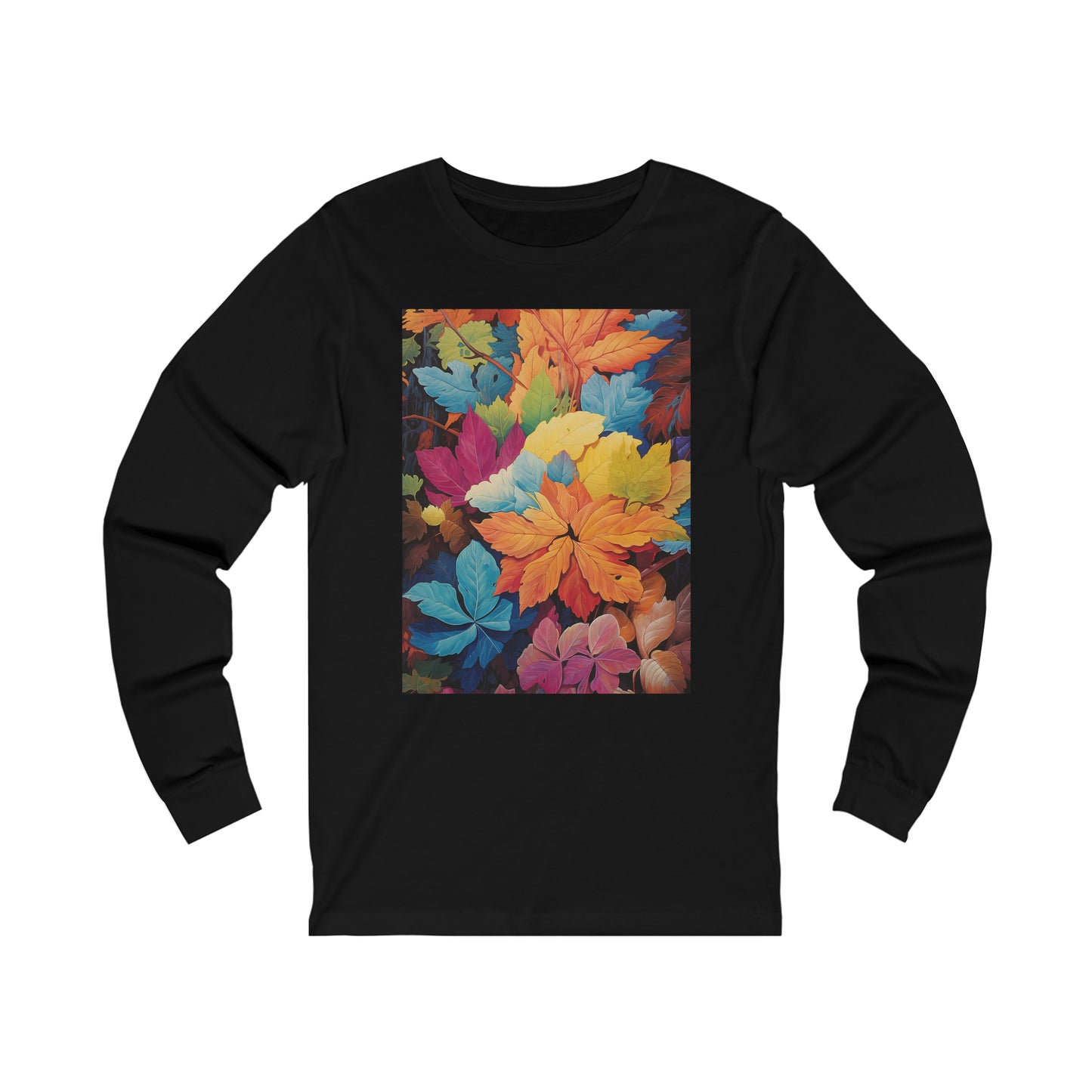 Colorful Fall Leaves Unisex Jersey Long Sleeve Tee