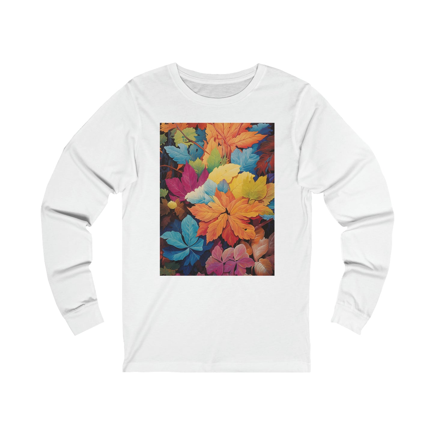 Colorful Fall Leaves Unisex Jersey Long Sleeve Tee