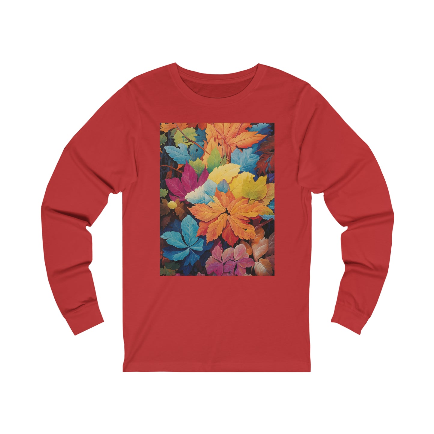 Colorful Fall Leaves Unisex Jersey Long Sleeve Tee