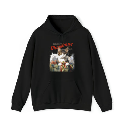 Meowy Christmas: Cute and Cozy Cat Hooded Sweatshirt Hoodie Ideal Gift for Cat Owners