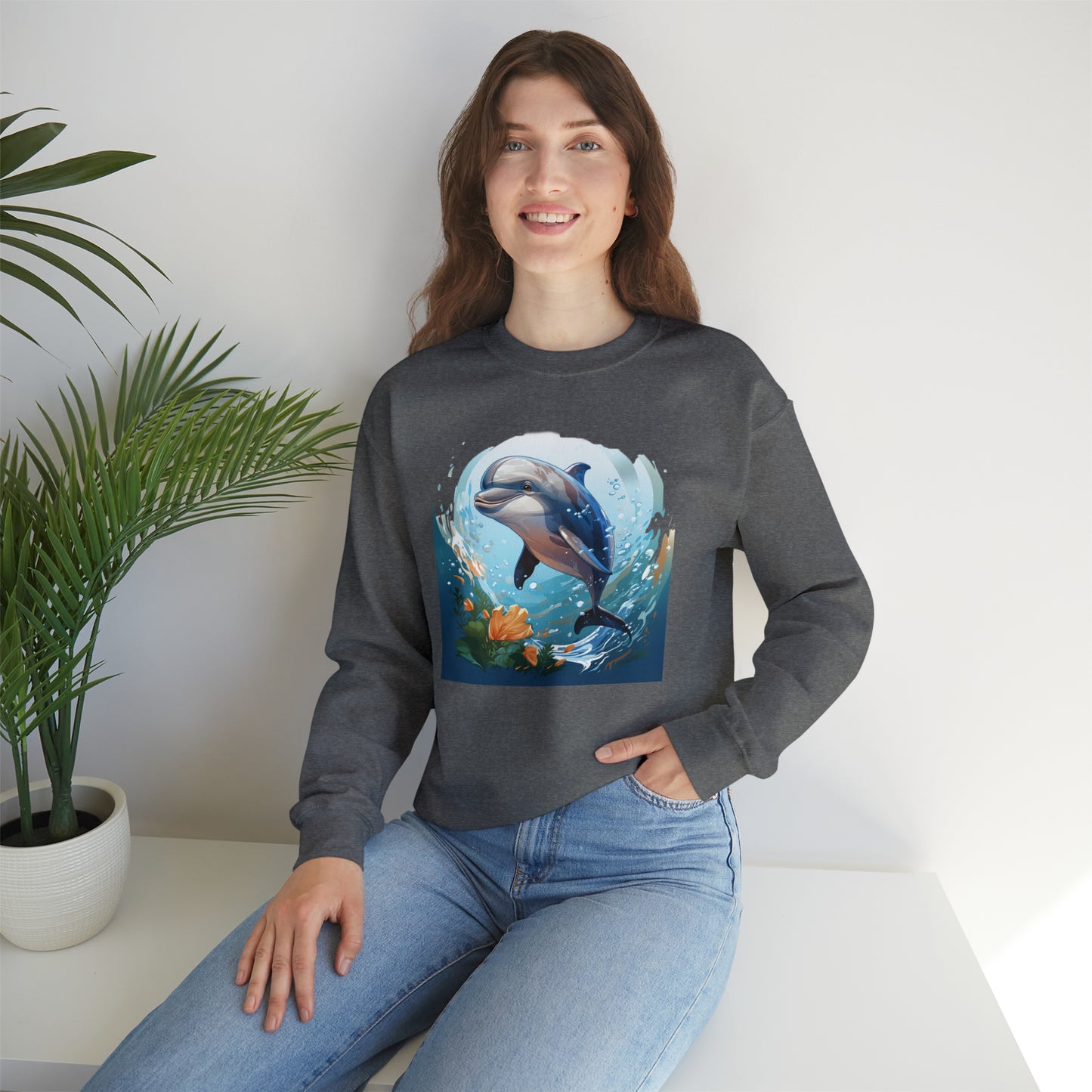 The Malloy Dolphin Collection Unisex Heavy Blend™ Crewneck Sweatshirt