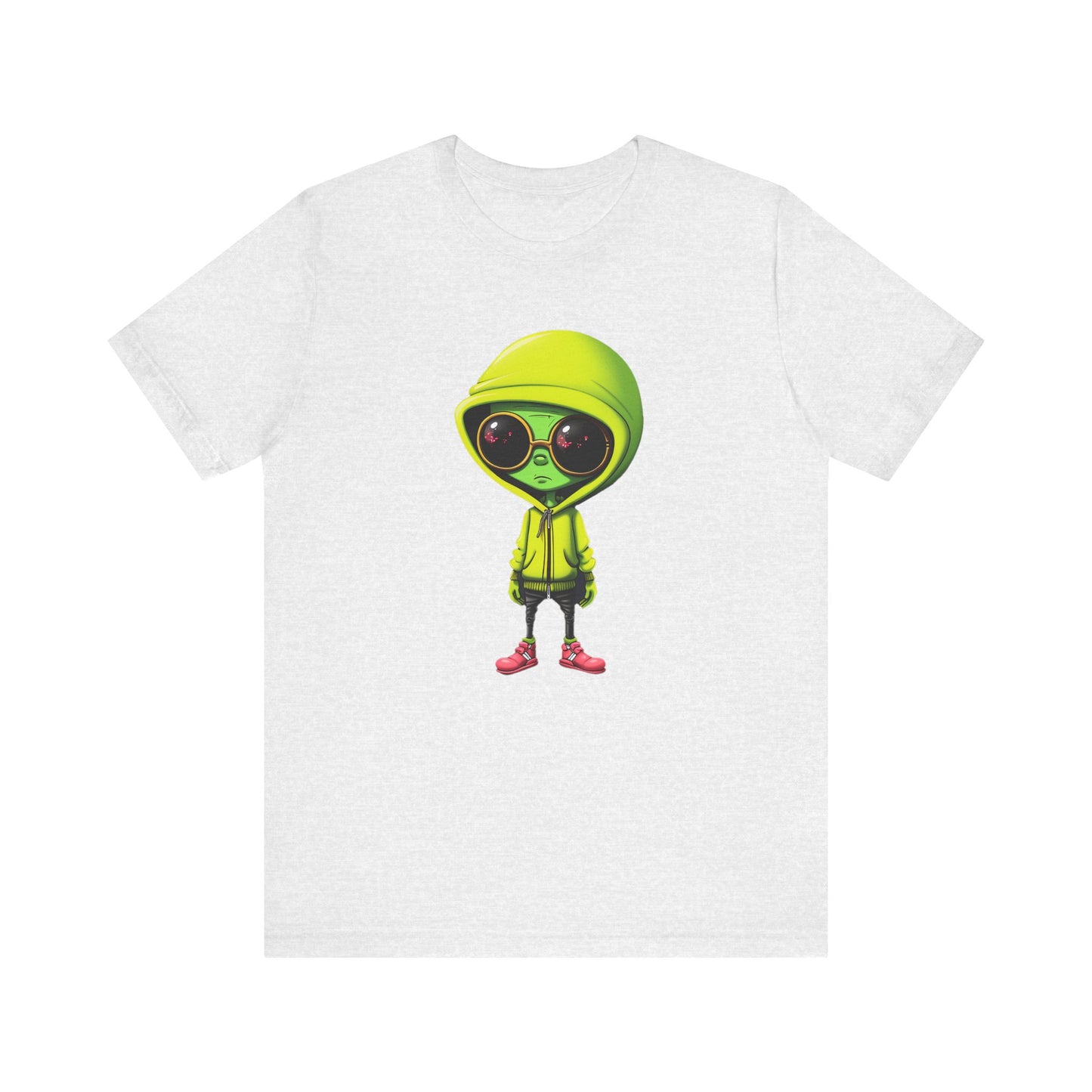 Hip Hop Alien with Grandma's Crew Personalized on Back   Unisex Jersey Short Sleeve Tee