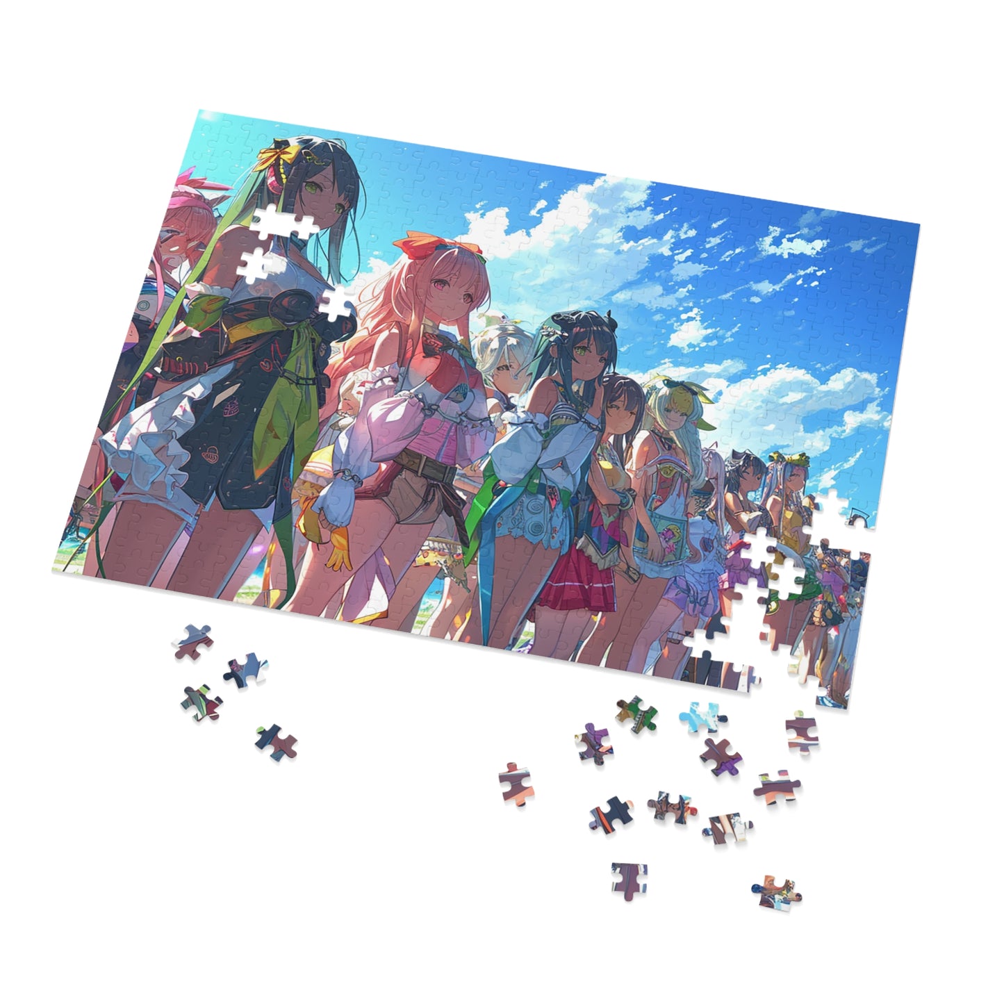 Anime Girl Lineup  Jigsaw Puzzle (30, 110, 252, 500,1000-Piece)