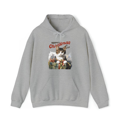 Meowy Christmas: Cute and Cozy Cat Hooded Sweatshirt Hoodie Ideal Gift for Cat Owners