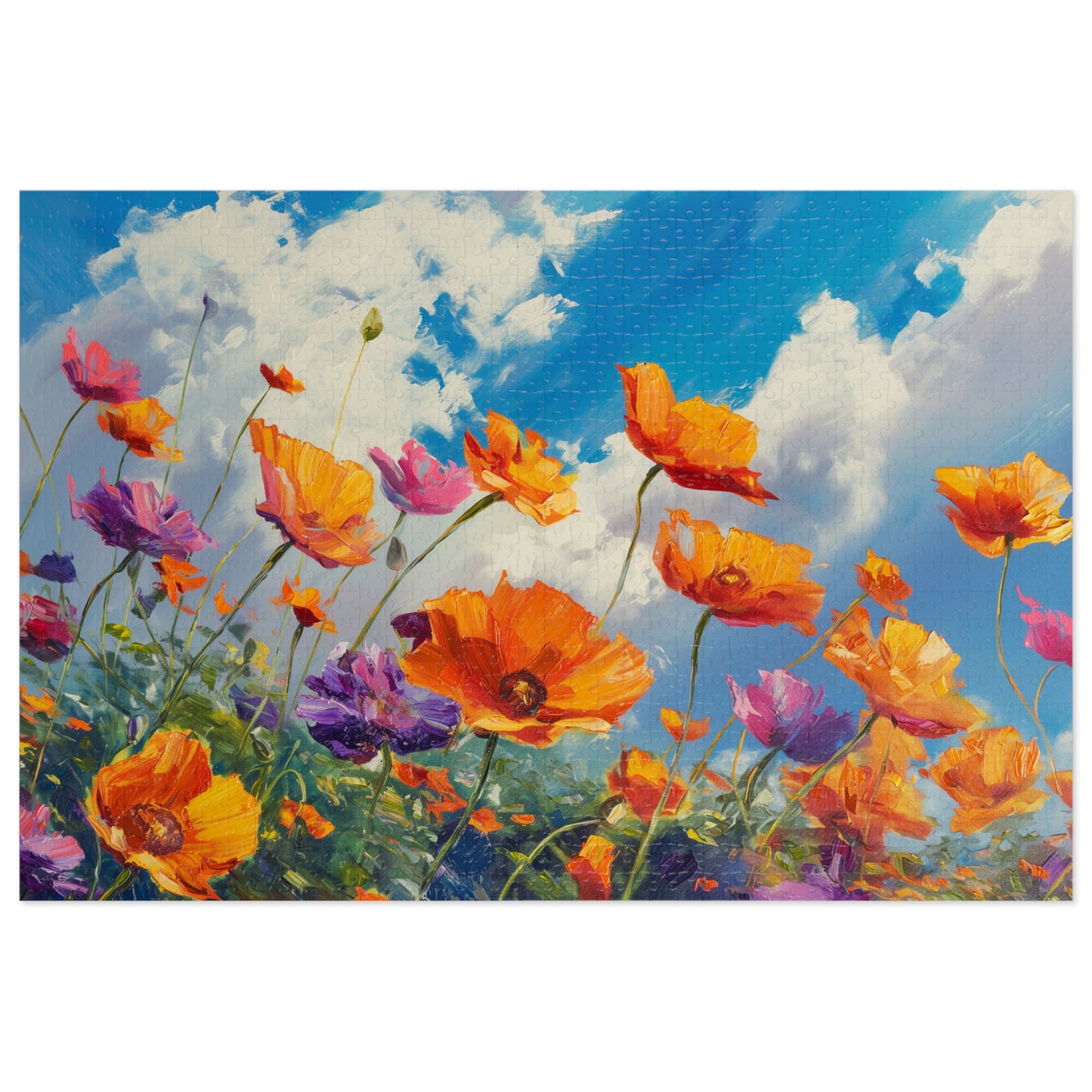 Field of California Poppies  Jigsaw Puzzle (30, 110, 252, 500,1000-Piece)