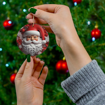 Santa Christmas Ceramic Ornament