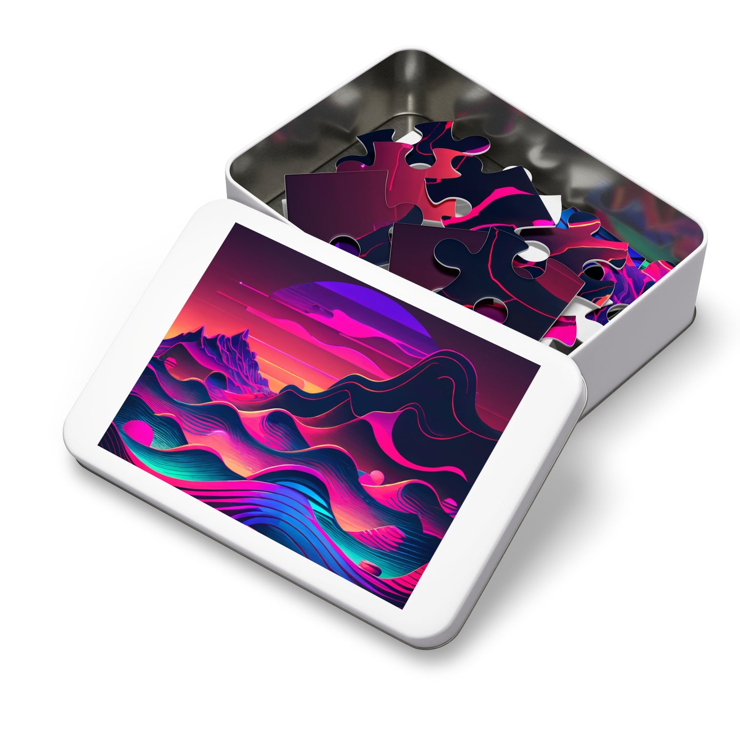 Magical Neon Mountains   Jigsaw Puzzle (30, 110, 252, 500,1000-Piece)