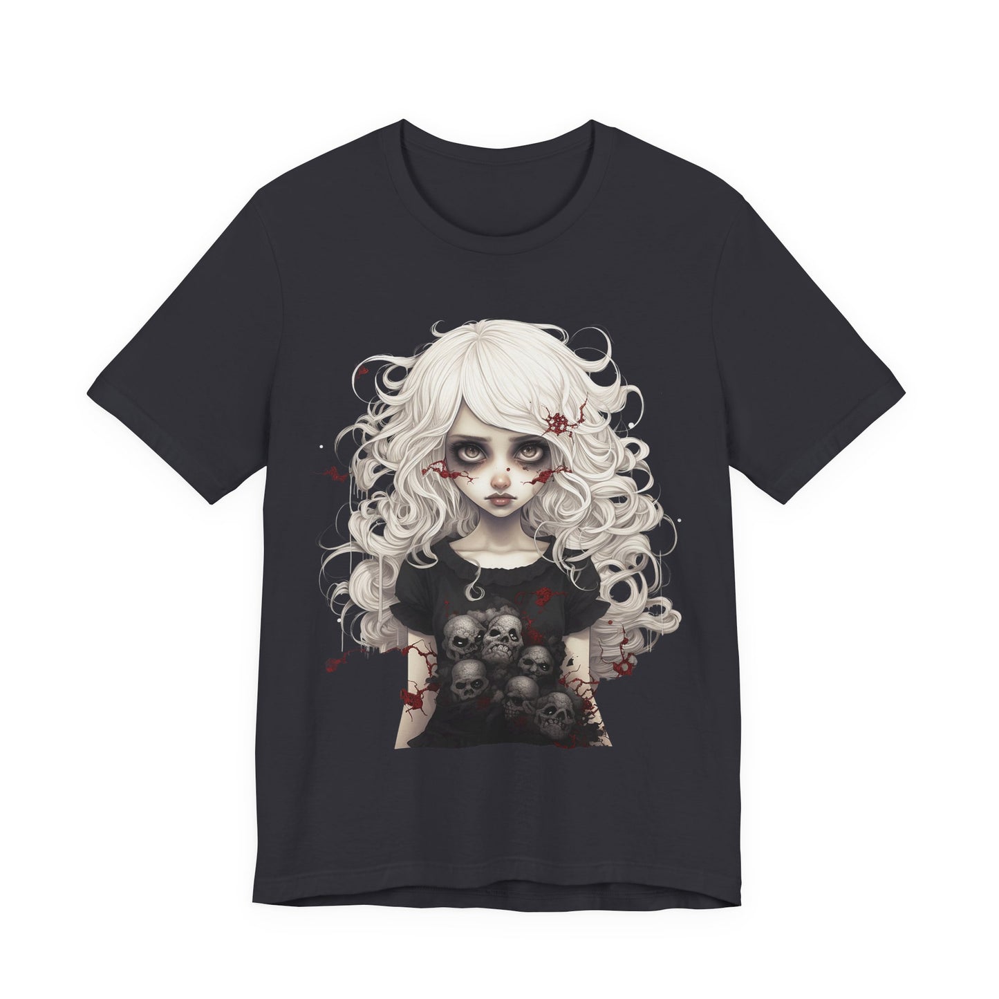 Creepy Doll Halloween Unisex Jersey Short Sleeve Tee