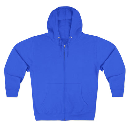 Scary Skull Back Printed Premium Full Zip Hoodie