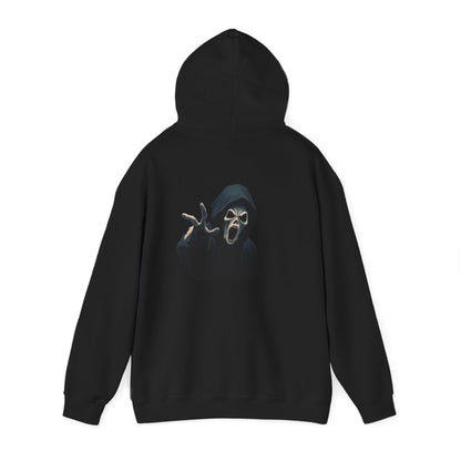 Scary Creeper Back Print Hoodie Sweatshirt