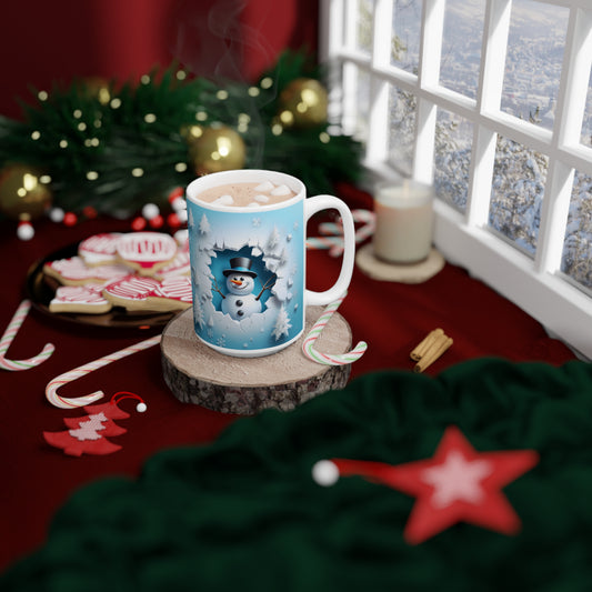 Snowman Christmas Coffee Cup,  Ceramic Mug