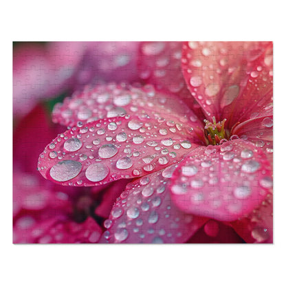 Pretty and Pinky Petals After a Spring Rain Jigsaw Puzzle (30, 110, 252, 500,1000-Piece)