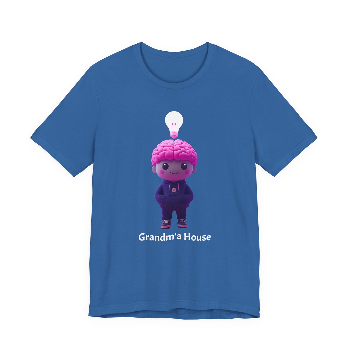 Grandma's House Brain with Light Bulb Design - Unisex Jersey Tee