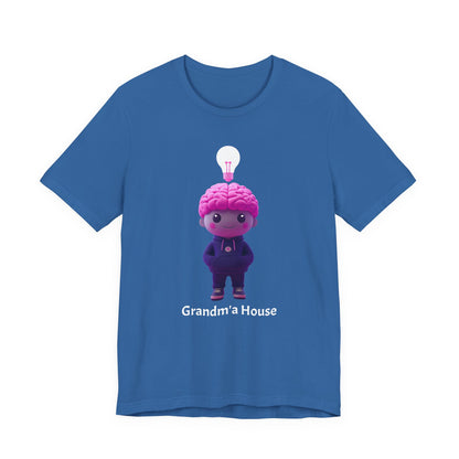 Grandma's House Brain with Light Bulb Design - Unisex Jersey Tee