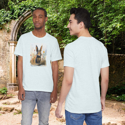 Child's Drawing of a Bunny Rabbit   Unisex Jersey Short Sleeve Tee