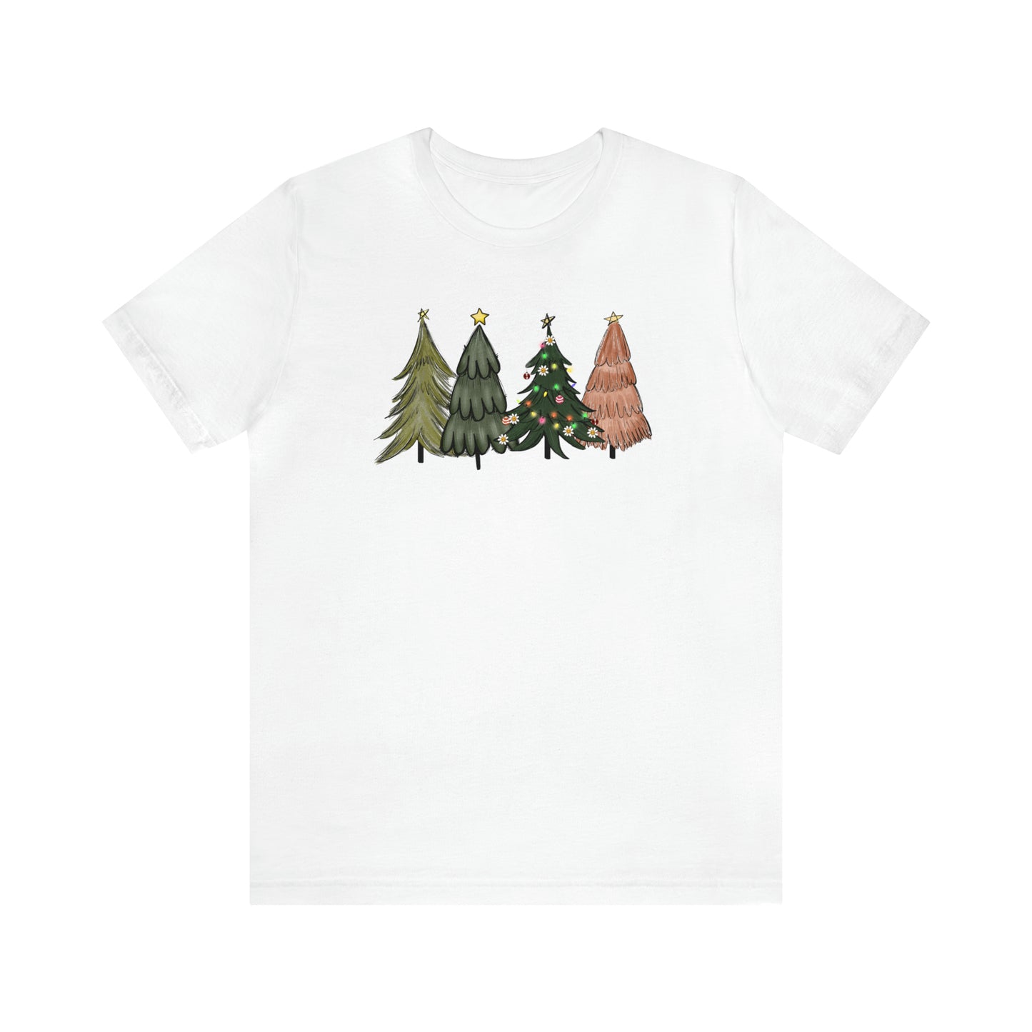 Christmas Tree Short Sleeve Tshirt Christmas Tee