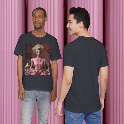 Creepy Barbie Doll Unisex Jersey Short Sleeve Tee