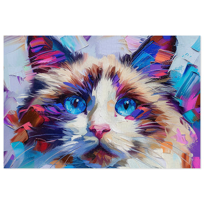 Cat Oil Painting Jigsaw Puzzle (30, 110, 252, 500,1000-Piece)