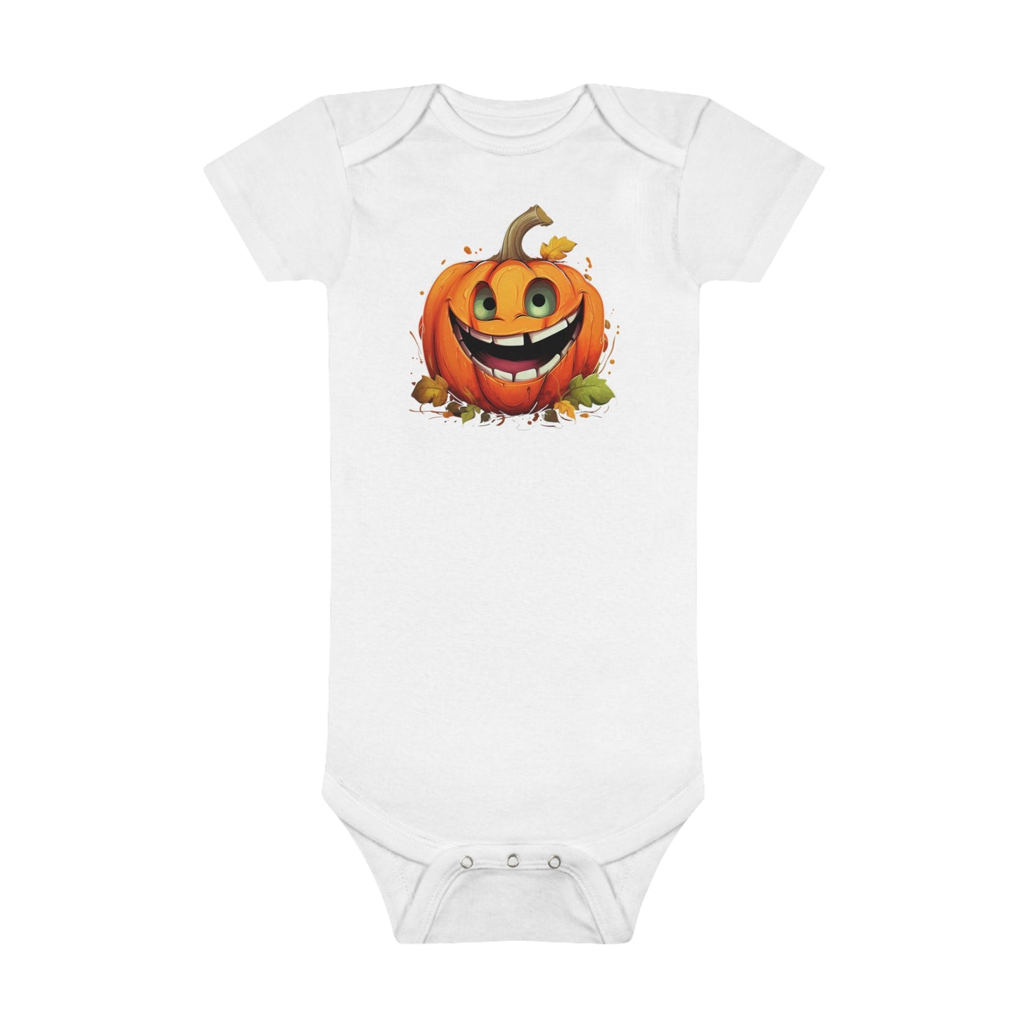 Halloween Pumpkin Baby Short Sleeve Onesie®