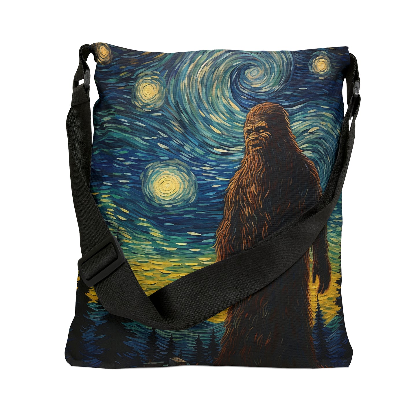 Big Foot Starry Night Adjustable Tote Bag