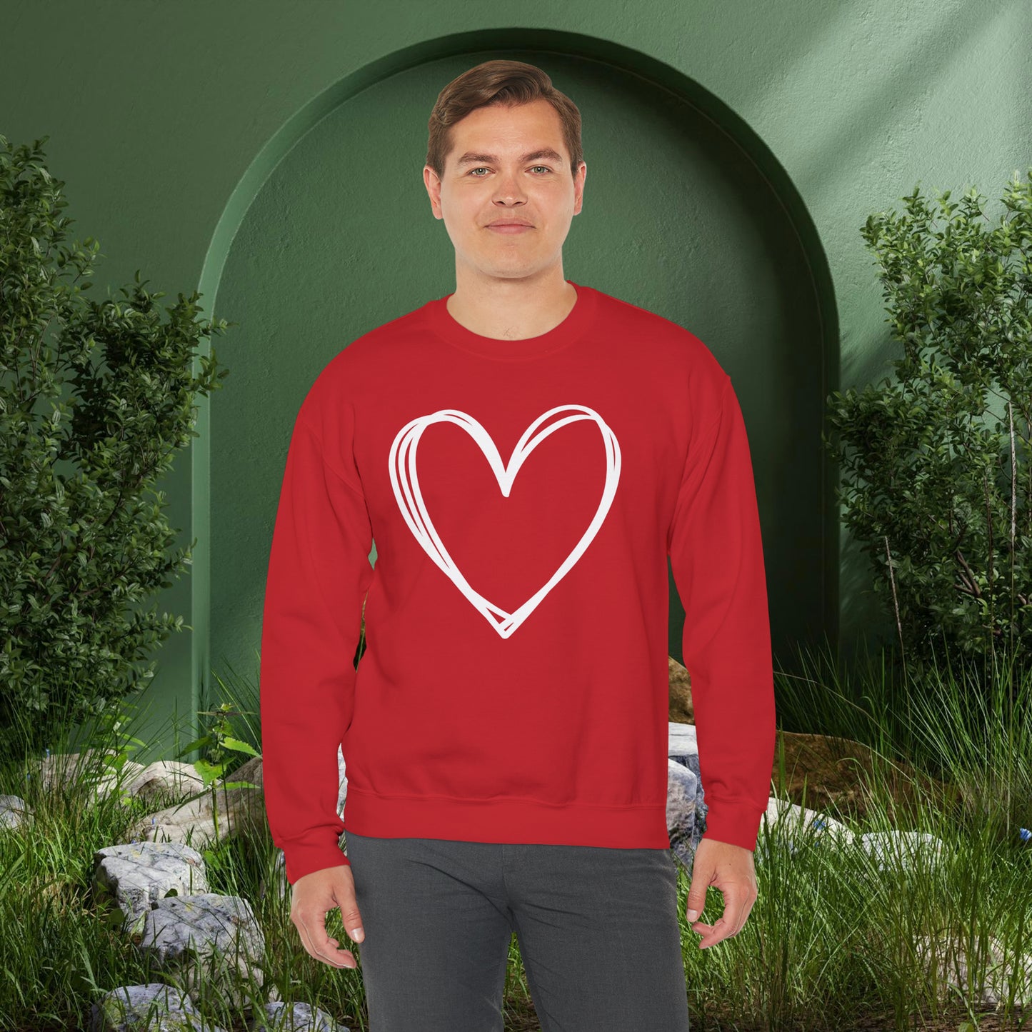 Hand-drawn Heart  Unisex Heavy Blend™ Crewneck Sweatshirt