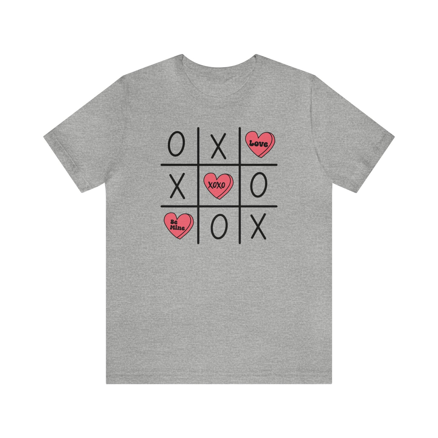 Valentine Tic Tac Toe  Unisex Jersey Short Sleeve Tee