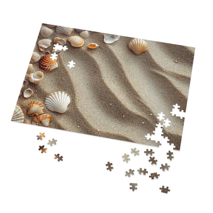 Sandy Beach Sea Shells  Jigsaw Puzzle (30, 110, 252, 500,1000-Piece)