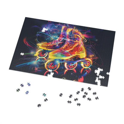 Psychedelic Rollerblades Jigsaw Puzzle (30, 110, 252, 500,1000-Piece)