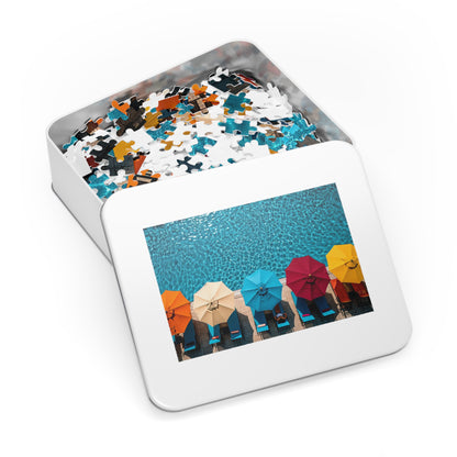 Pool Side Umbrellas Jigsaw Puzzle (30, 110, 252, 500,1000-Piece)