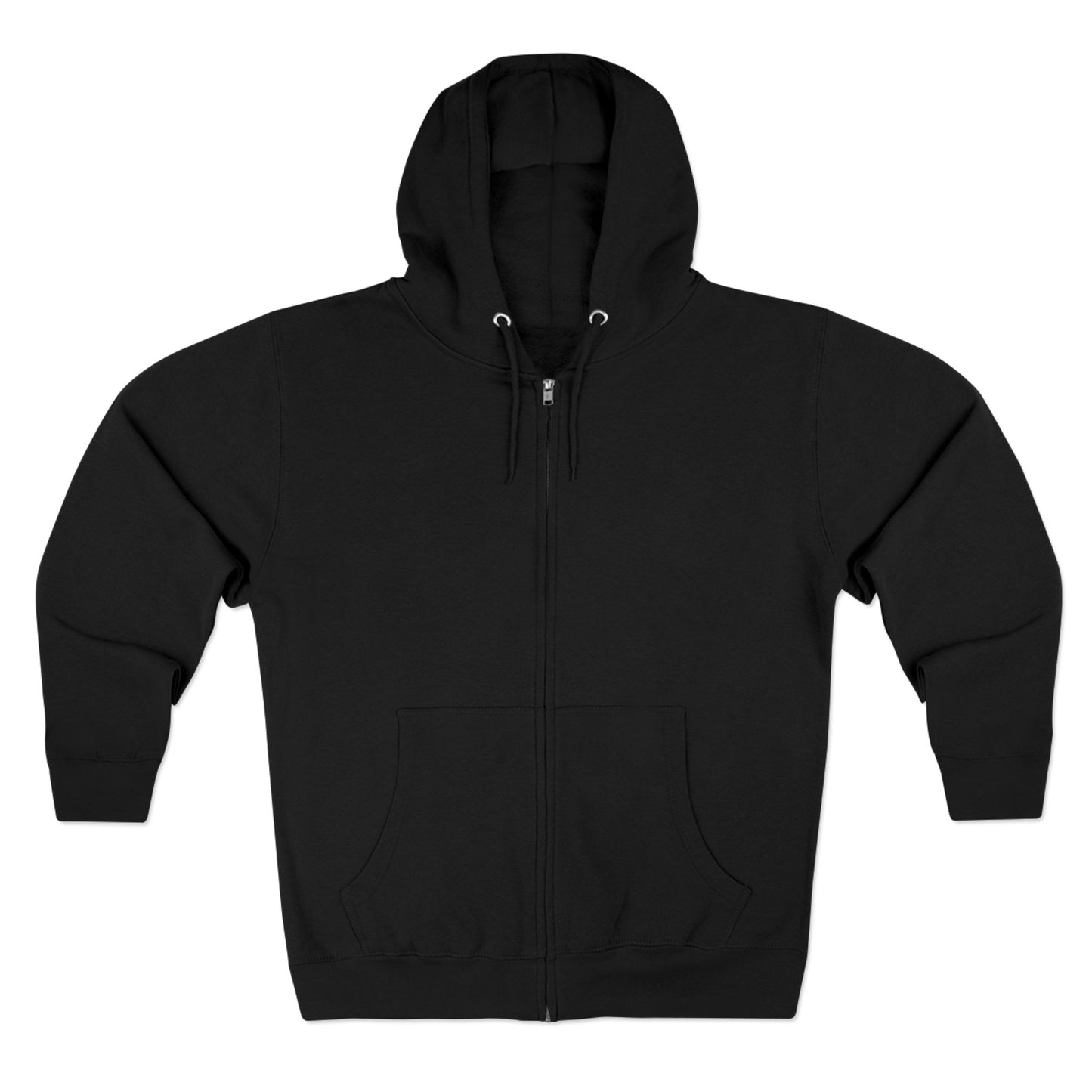 Scary Skull Back Printed Premium Full Zip Hoodie