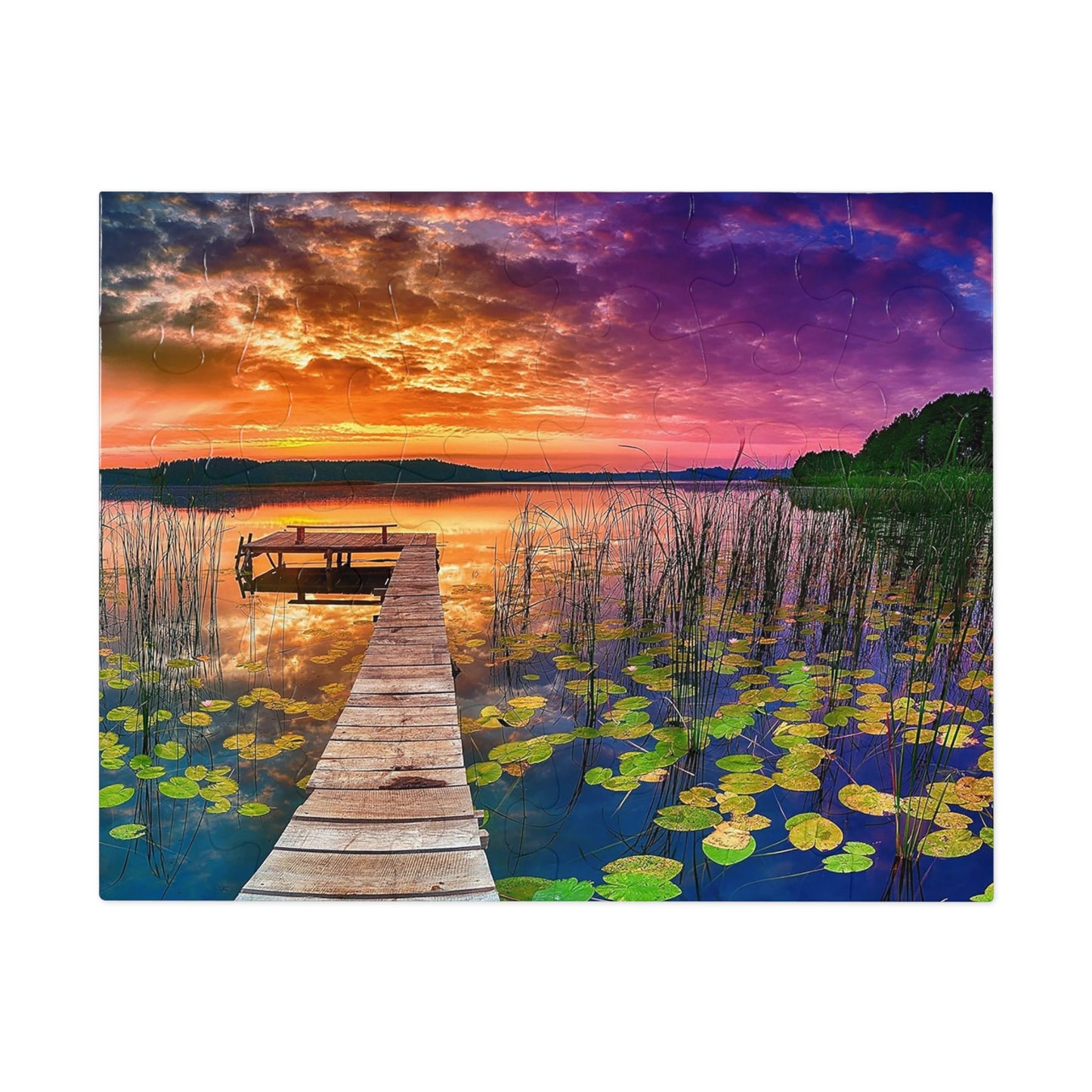 Sunset at the Lake  Jigsaw Puzzle (30, 110, 252, 500,1000-Piece)