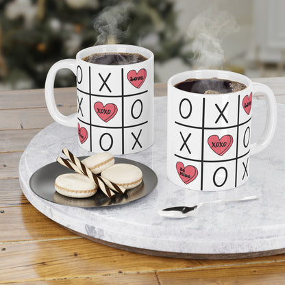 Valentine's Tic Tac Toe  Ceramic Mugs (11oz\15oz\20oz)