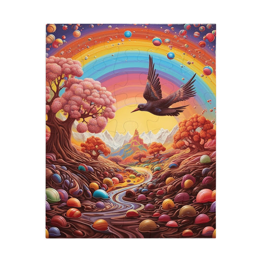 Chocolate River in the Candy Valley  Jigsaw Puzzle (30, 110, 252, 500,1000-Piece)