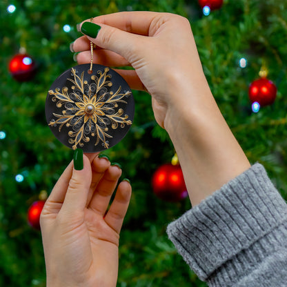 Snowflake Christmas Ceramic Ornament