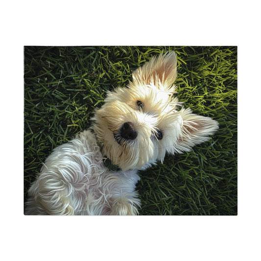 Westie Puppy Rolling in the Grass Jigsaw Puzzle (30, 110, 252, 500,1000-Piece)