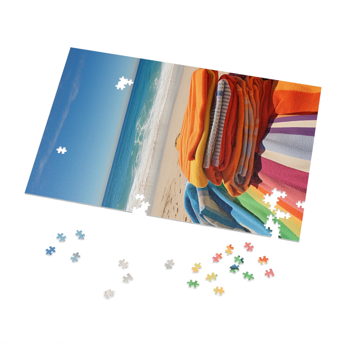 Beach Towels and Ocean Summer Fun! Jigsaw Puzzle (30, 110, 252, 500,1000-Piece)