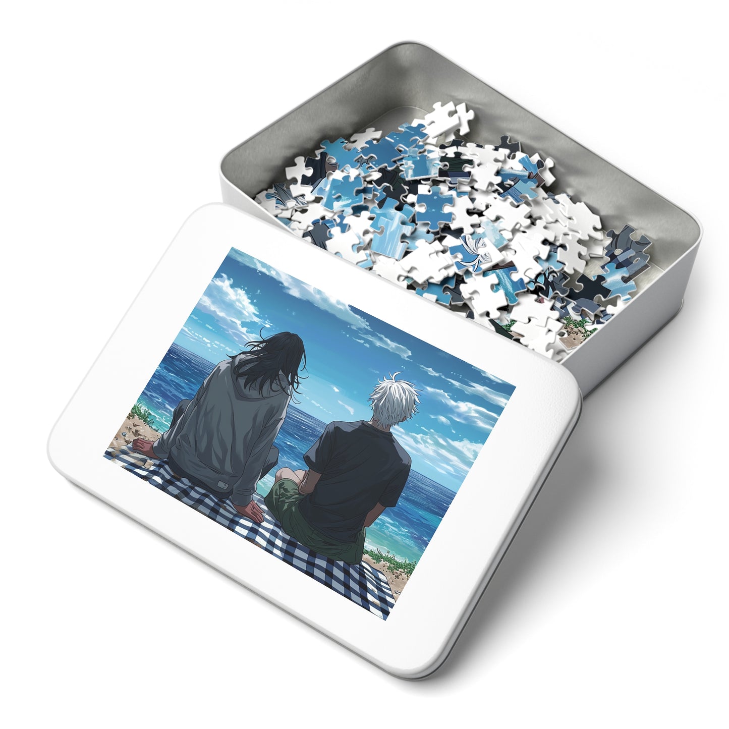 Anime Couple at the Beach  Jigsaw Puzzle (30, 110, 252, 500,1000-Piece)