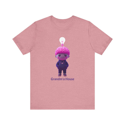 Grandma's House Brain with Light Bulb Design - Unisex Jersey Tee