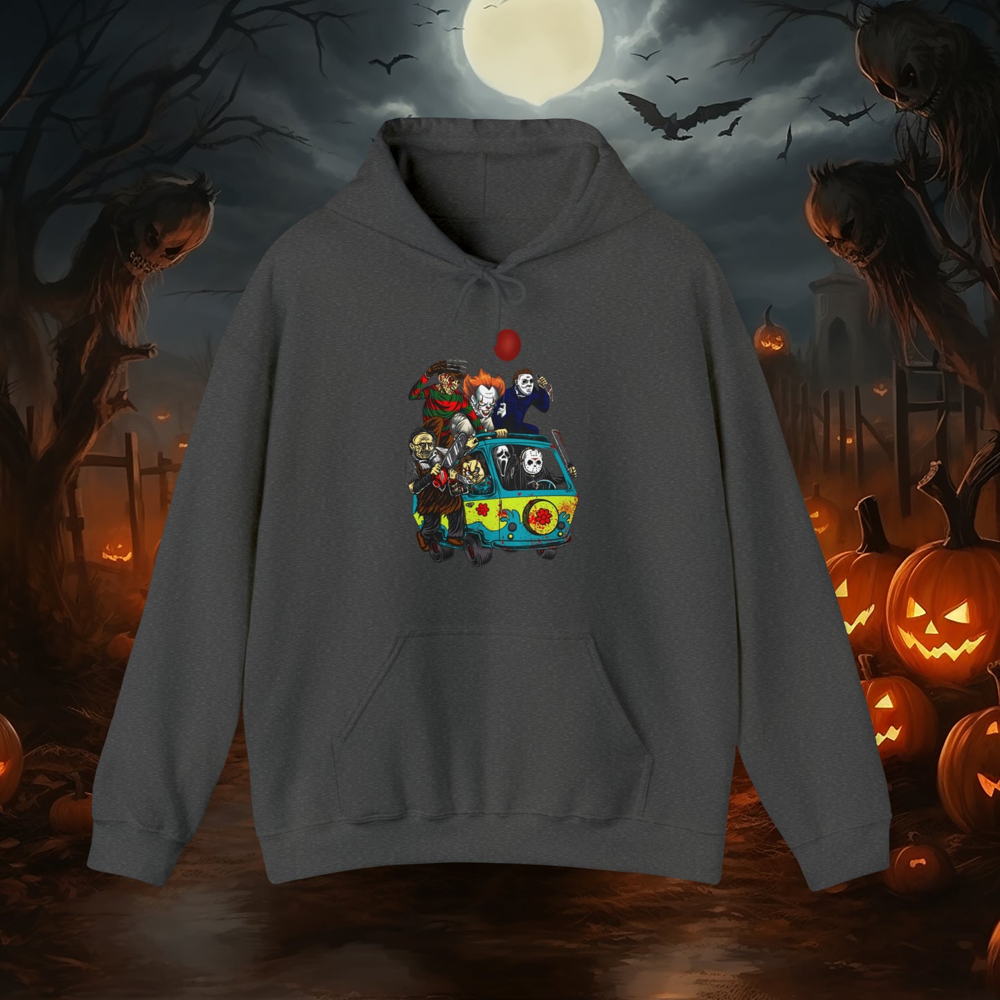 Mystery Machine Horror Friends Unisex Heavy Blend™ Hooded Sweatshirt